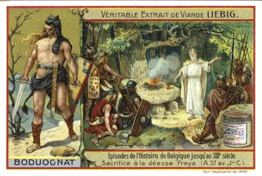 Ritratto di Boduognat, capo dei Nervi, e sacrificio alla dea Freya, 57 a.C.
